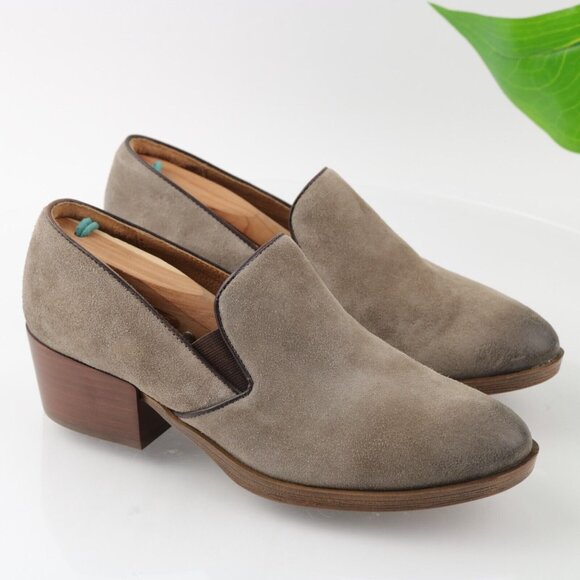 Sofft Women's Velina Boot Size 8.5 Gray Taupe Suede Shootie Ankle Pump Low Heel - Picture 2 of 12